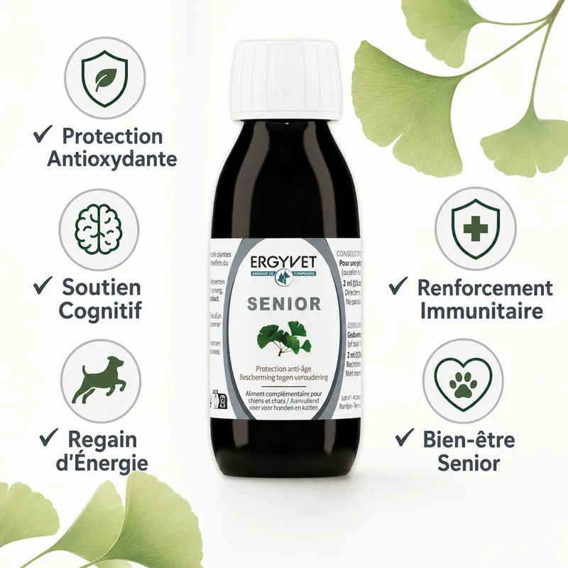 Ergyvet Senior - Protection Anti-âge - Chien et Chat - 100 ml