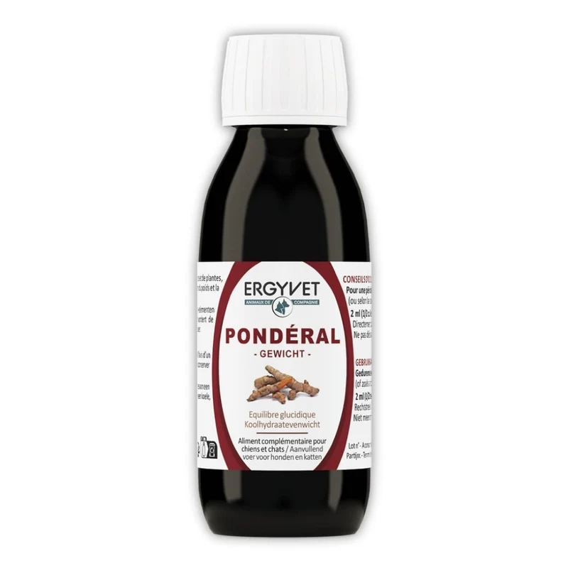 Ergyvet Pondéral - Diabète, Surpoids et obésité - Chien et Chat - 100 ml