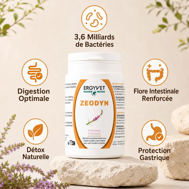 Zeodyn - Probiotique Chien et Chat - 70g - Ergyvet