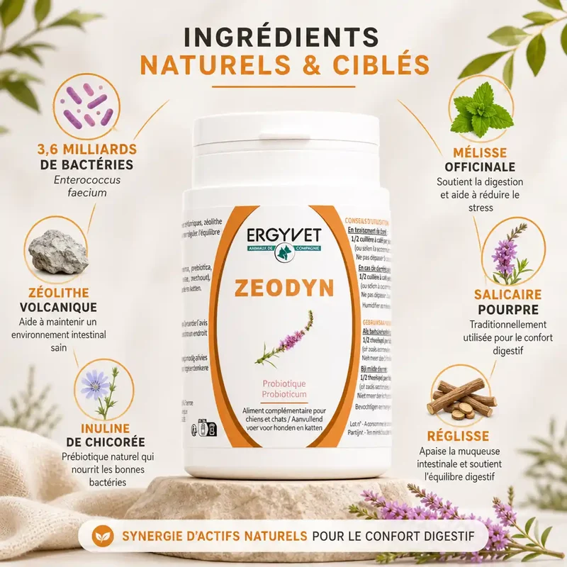 Zeodyn - Probiotique Chien et Chat - 70g - Ergyvet