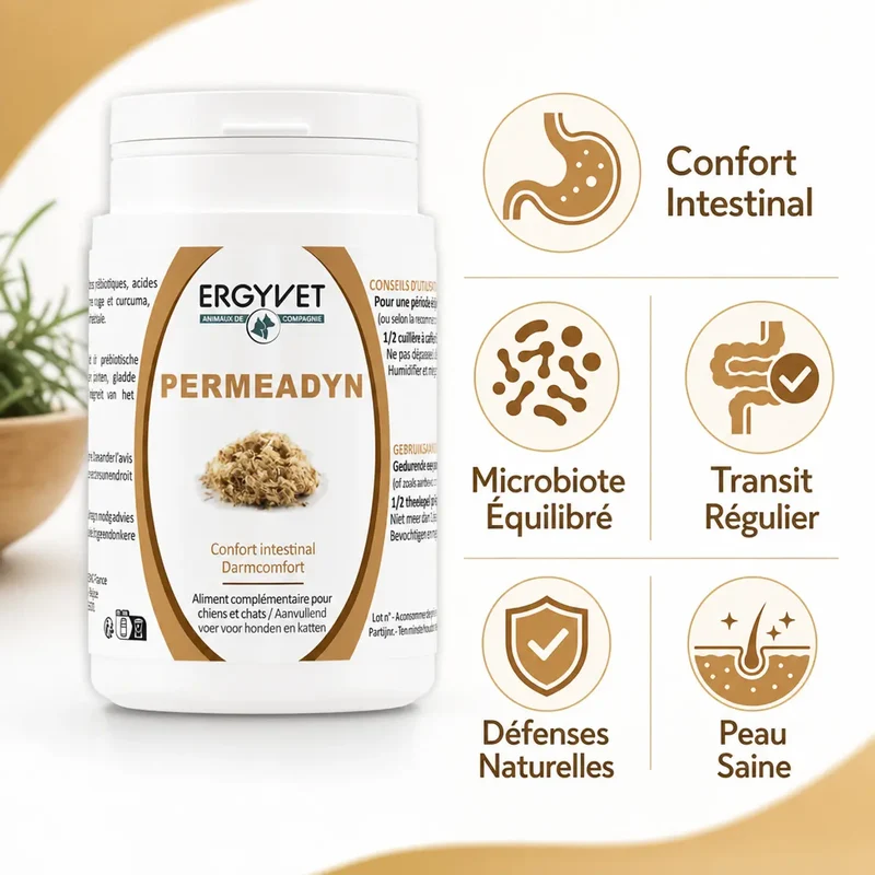 Permeadyn - Confort Intestinal Chien et Chat - 70g - Ergyvet