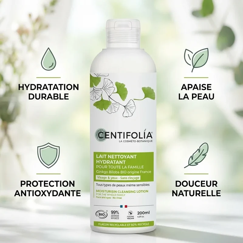 Lait Nettoyant Hydratant Pour Toute La Famille - 200ml - Centifolia