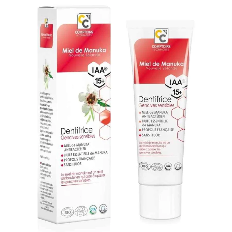Dentifrice Bio au Miel de Manuka pour Gencives Sensibles - Comptoirs et compagnies
