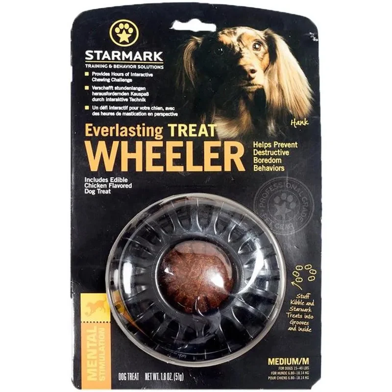 STARMARK Everlasting Treat Wheeler Jouet à Mâcher Taille M Ø 11,5x6cm avec Friandise