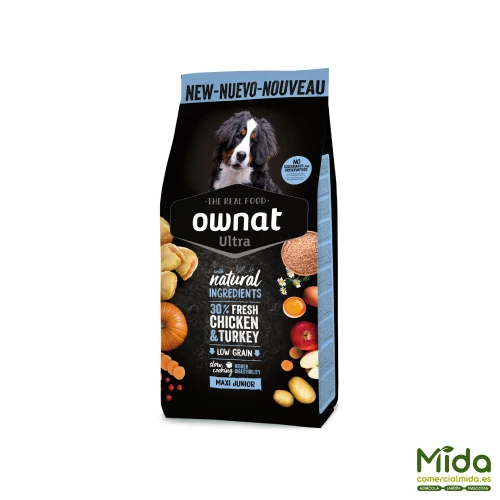 Je pense OWNAT Ultra Maxi Junior pour les grands chiots
