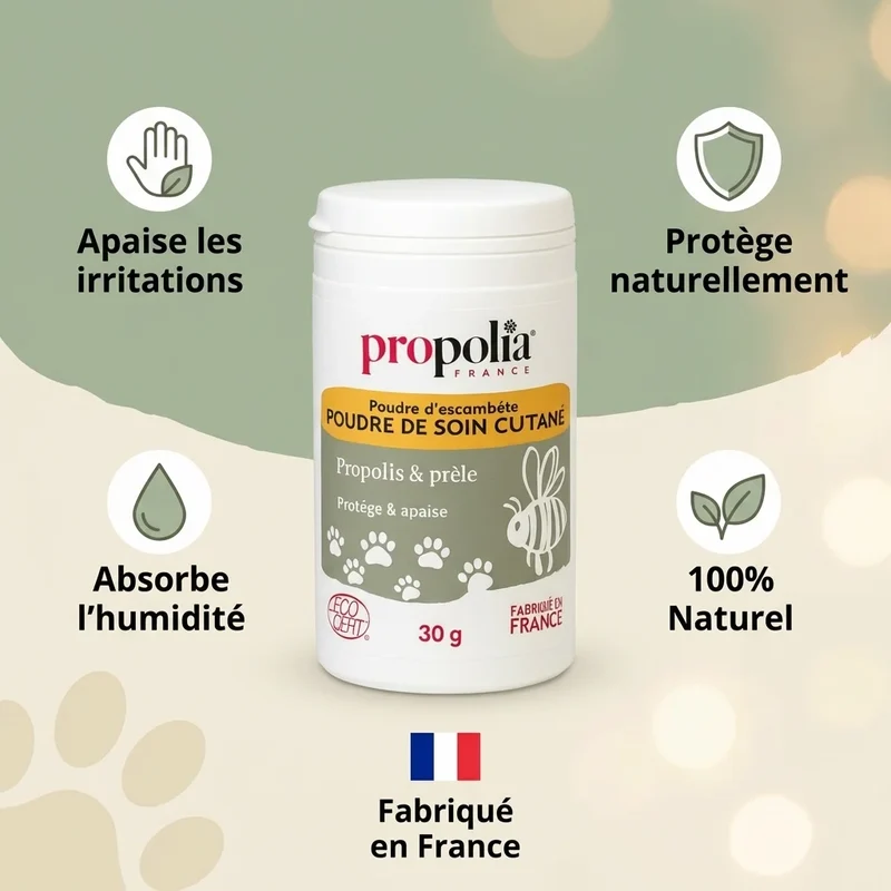 Poudre de Soin Cutané Chien & Chat - Protège & Apaise - Propolia