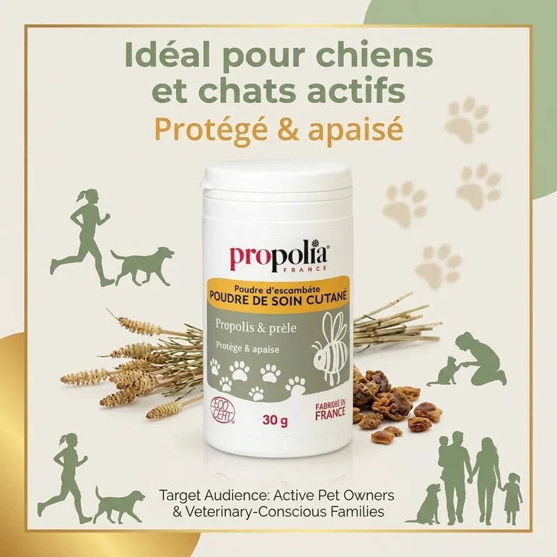 Poudre de Soin Cutané Chien & Chat - Protège & Apaise - Propolia
