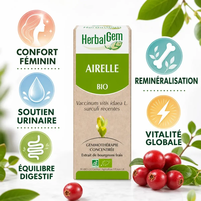 Airelle Bio - Extrait de Bourgeons Frais - 30 Ml - HerbalGem