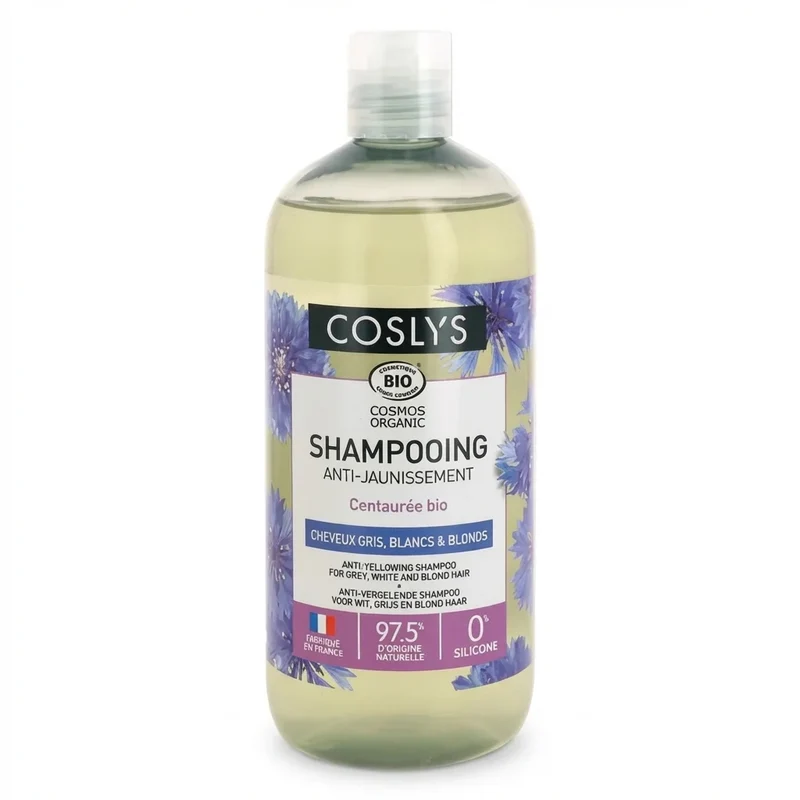 Shampoing anti-jaunissement - Cheveux Gris, Blancs & Blonds - 500 ml - Coslys