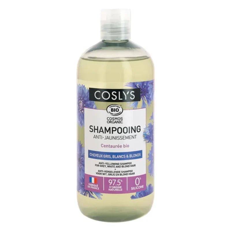 Shampoing anti-jaunissement - Cheveux Gris, Blancs & Blonds - 500 ml - Coslys