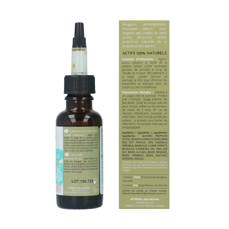 Soin des Oreilles pour Animaux - 30 ml - Propolia