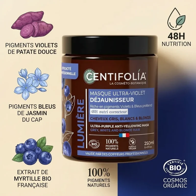 Masque Ultra Violet Déjaunisseur - 250ml - Centifolia