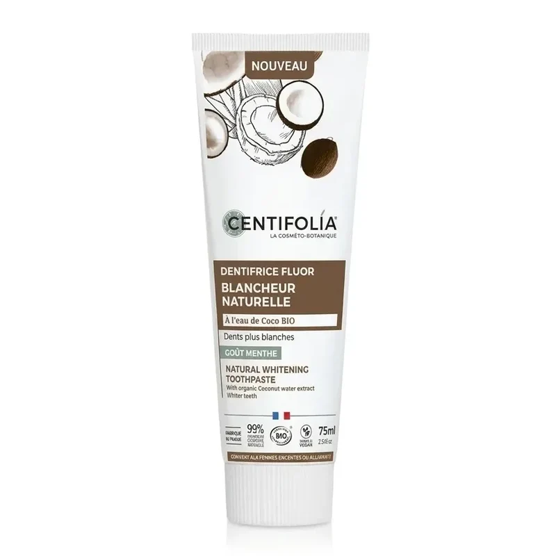 Dentifrice Fluor Blancheur Naturelle - 75ml - Centifolia