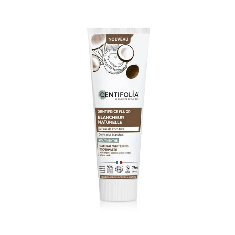 Dentifrice Fluor Blancheur Naturelle - 75ml - Centifolia