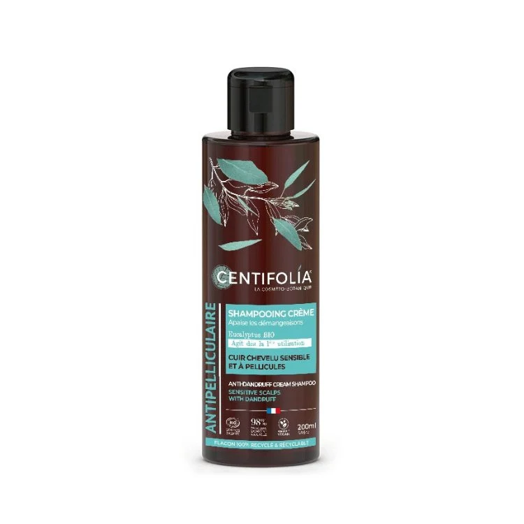 Shampoing Crème Anti pelliculaire - Cuir Chevelu Sensible - 200ml - Centifolia