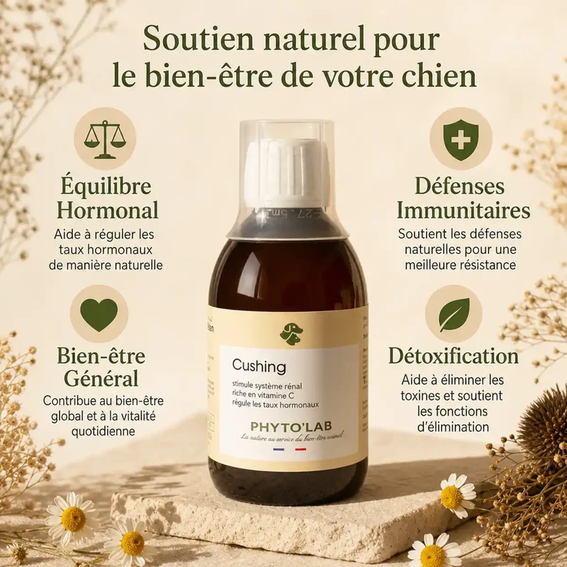 Cushing Dogs 250ml - Traitement Naturel Maladie de Cushing - Phyto'Lab