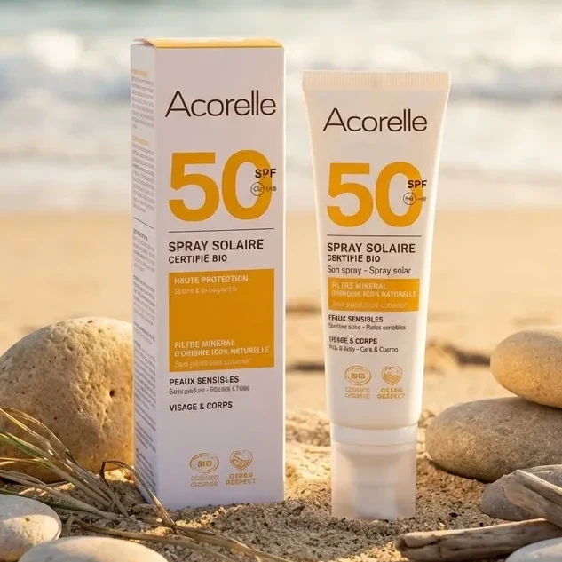 Spray Solaire SPF 50 Certifié Bio – 100ml – Acorelle