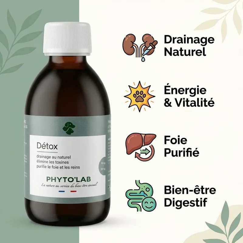 Detox Chien & Chat - Soutien du Foie et des Reins - 250ml - Phyto'Lab