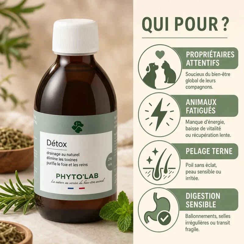 Detox Chien & Chat - Soutien du Foie et des Reins - 250ml - Phyto'Lab