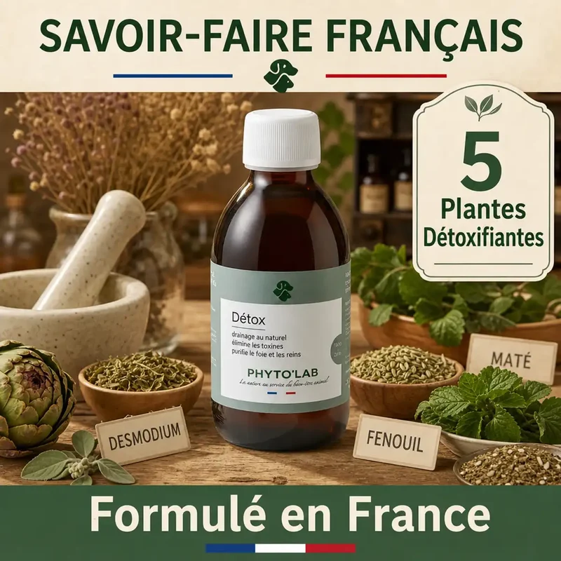 Detox Chien & Chat - Soutien du Foie et des Reins - 250ml - Phyto'Lab