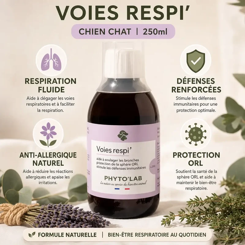 Voies Respi' Chien Chat 250ml - Apaise et Libère - Phyto'Lab