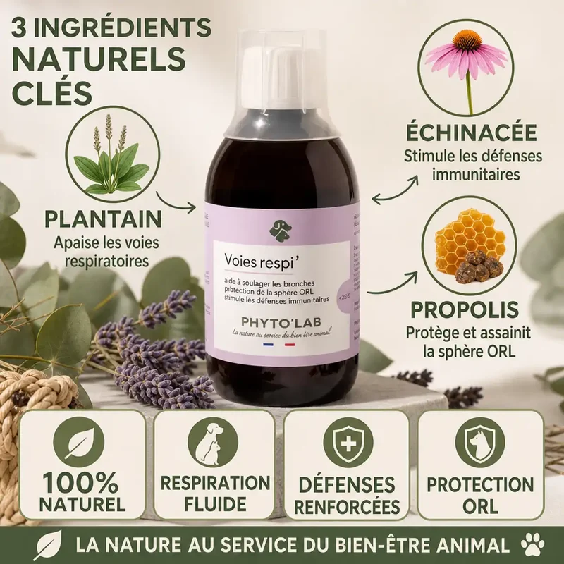 Voies Respi' Chien Chat 250ml - Apaise et Libère - Phyto'Lab