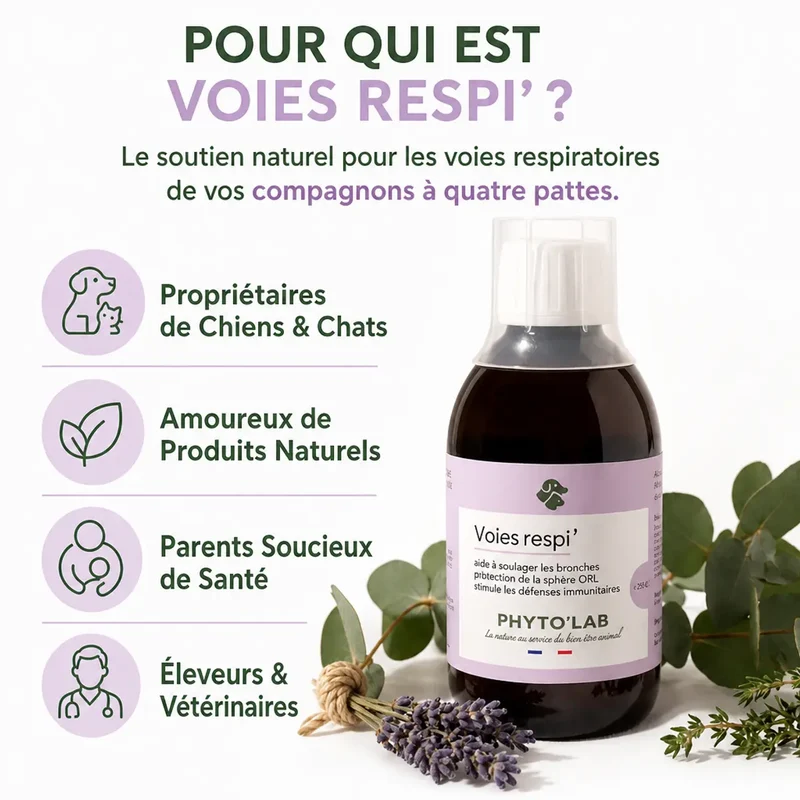 Voies Respi' Chien Chat 250ml - Apaise et Libère - Phyto'Lab