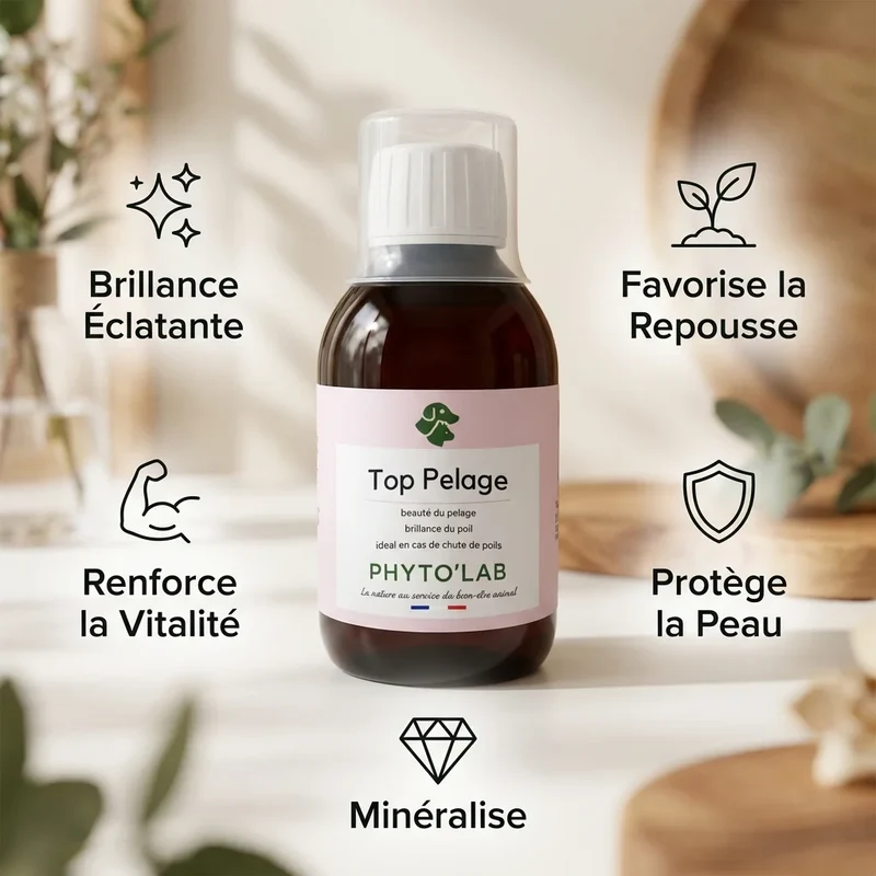 Top Pelage - Chien et Chat - Brillance du Poil - 250ml - Phyto'Lab