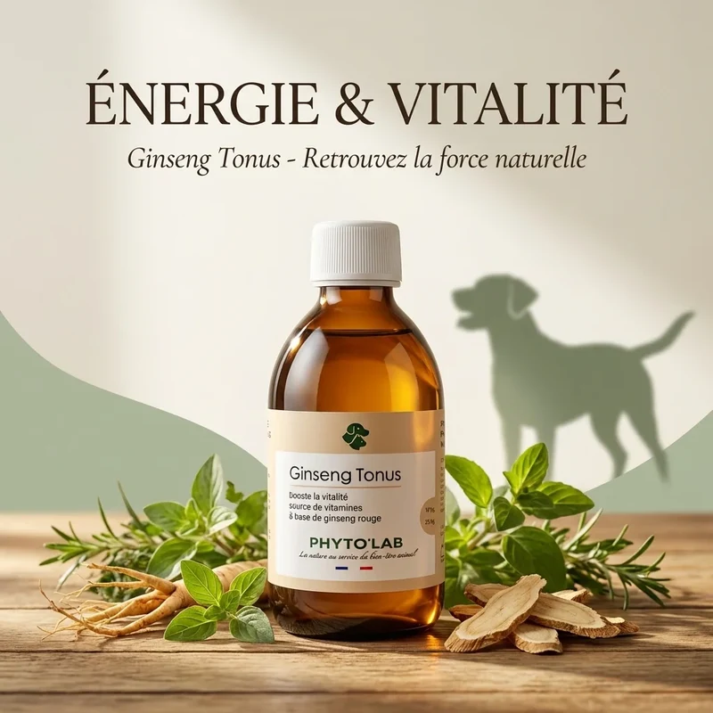 Ginseng Tonus Chien & 10-25 kg - Force et Tonus - 250ml - Phyto'Lab