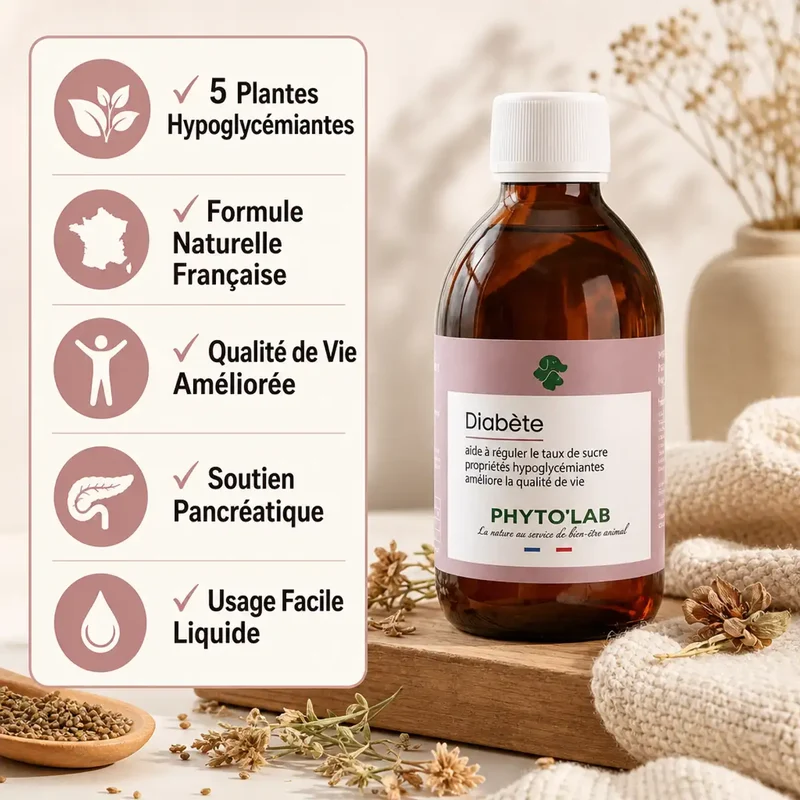 DIABETE - Complément Naturel pour Chiens et Chats Diabétiques - Phyto'Lab