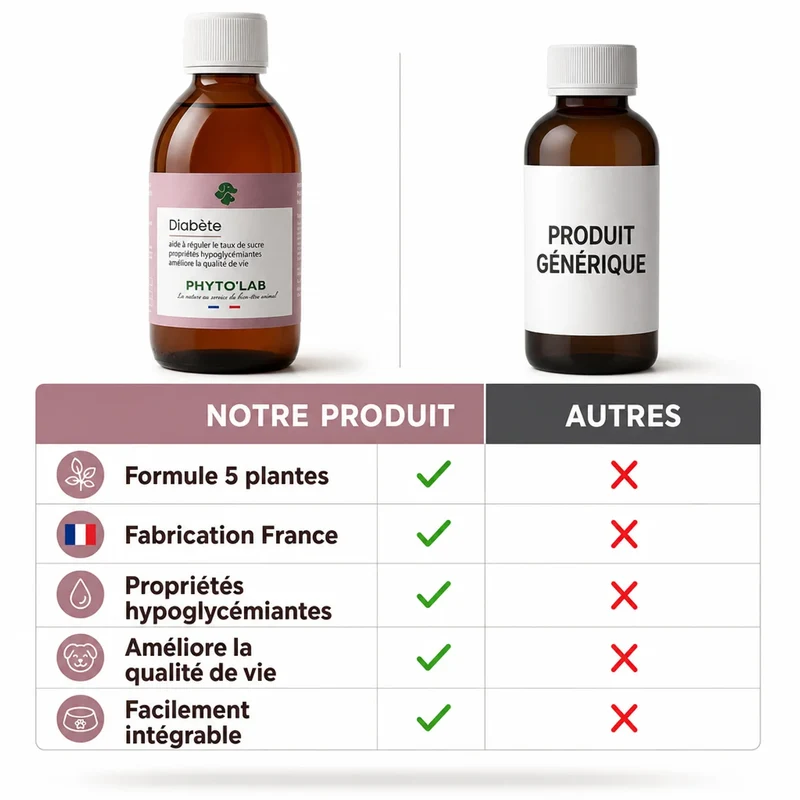 DIABETE - Complément Naturel pour Chiens et Chats Diabétiques - Phyto'Lab