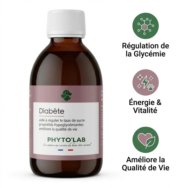 DIABETE - Complément Naturel pour Chiens et Chats Diabétiques - Phyto'Lab