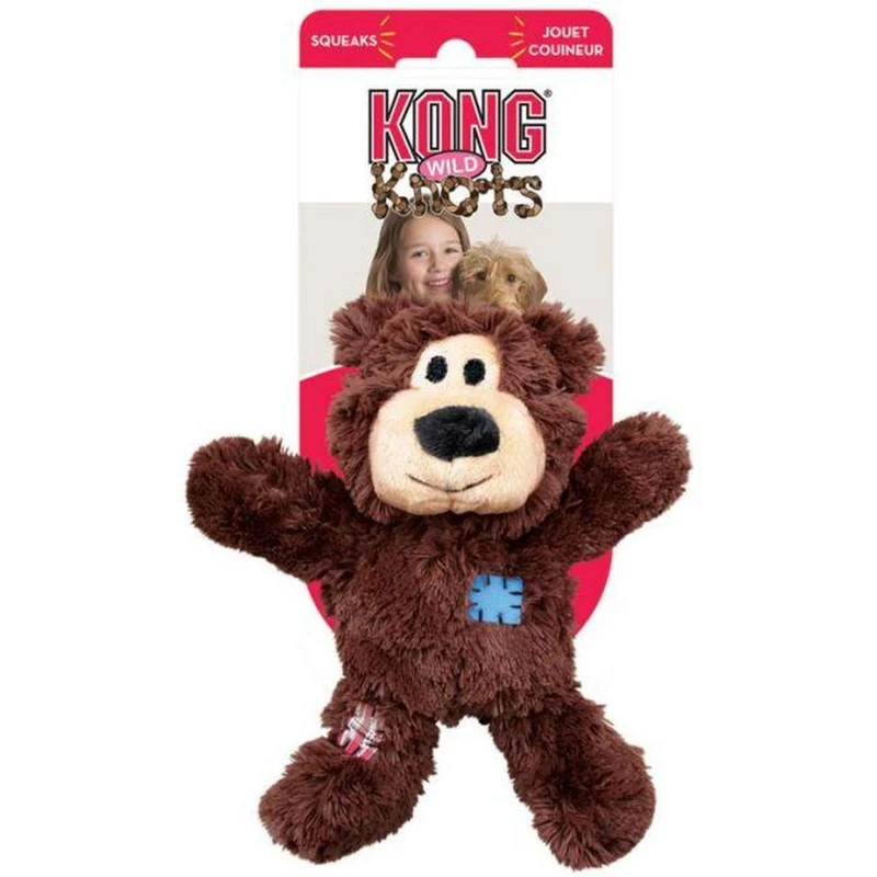 KONG Wild Knots Bears M/L Jouet Peluche Résistant pour Chien Moyen