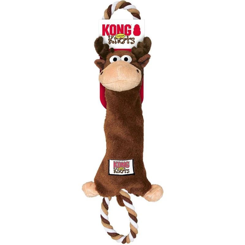 KONG Tugger Knots Moose M/L Jouet interactif solide pour chien
