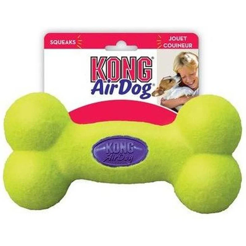 KONG – Jouet AirDog donut avec couineur pour chien – Taille S