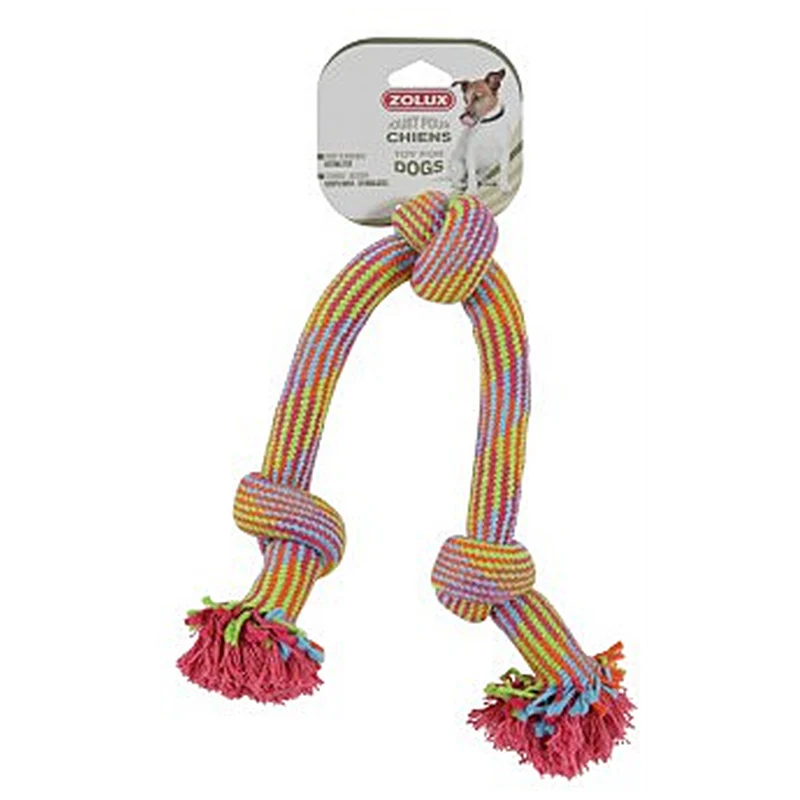 ZOLUX Jouet Corde 3 Nœuds Multicolore 48cm