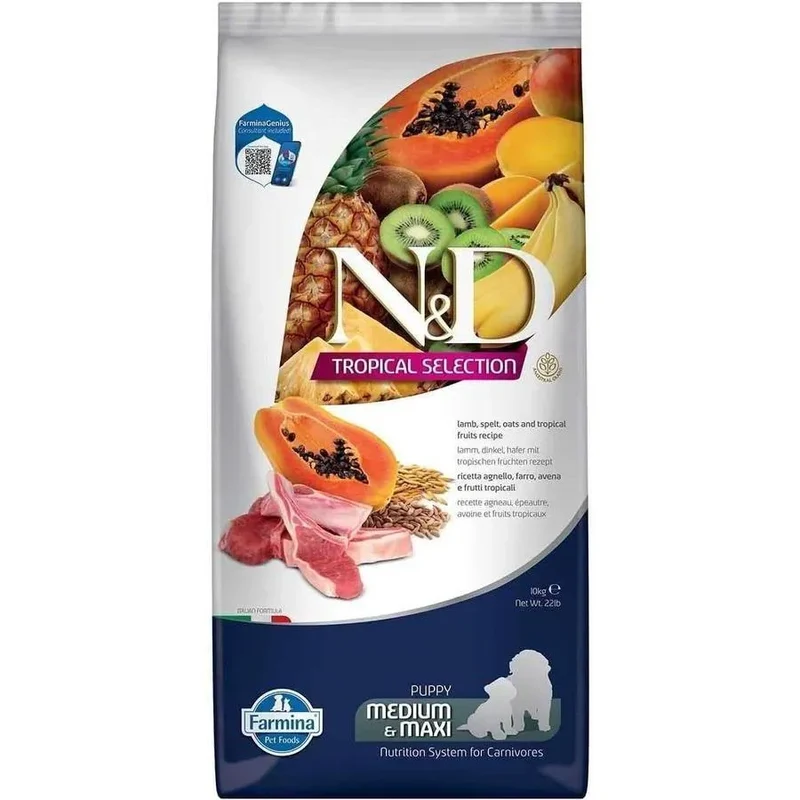 FARMINA ND Tropical Selection Chiot Medium Maxi Agneau 10kg