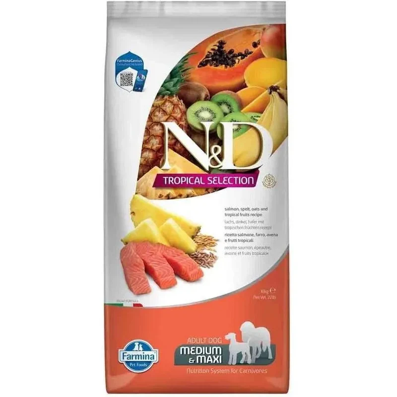 FARMINA ND Tropical Selection Saumon Medium Maxi Adulte 10kg