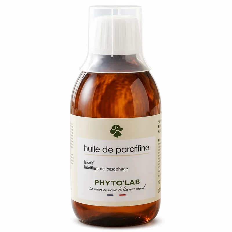 Huile de Paraffine 250 ml - Traitement Constipation Chien et Chat - Phyto'Lab