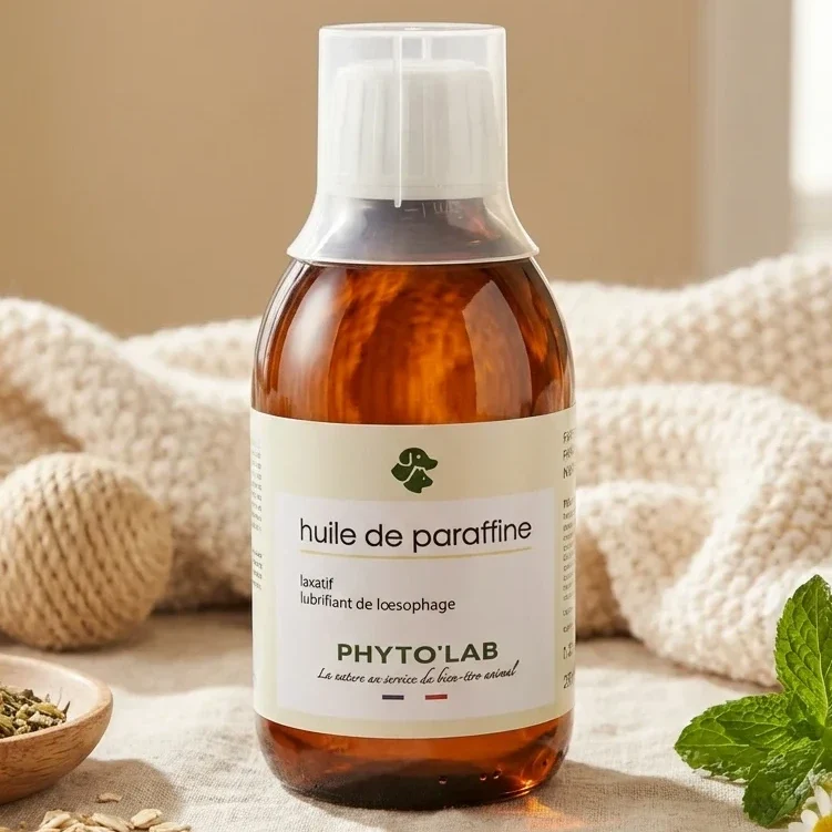 Huile de Paraffine 250 ml - Traitement Constipation Chien et Chat - Phyto'Lab