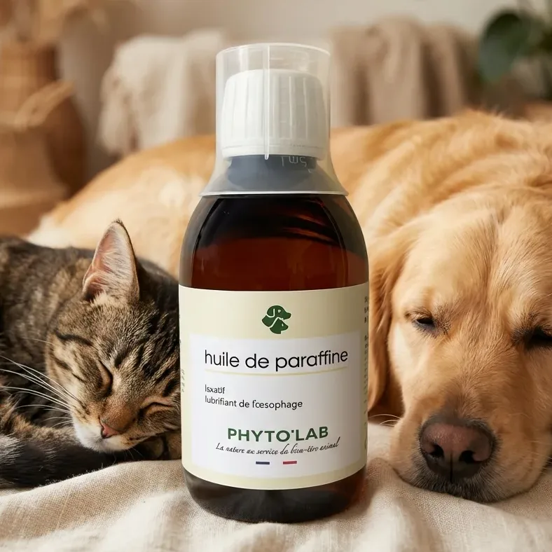 Huile de Paraffine 250 ml - Traitement Constipation Chien et Chat - Phyto'Lab