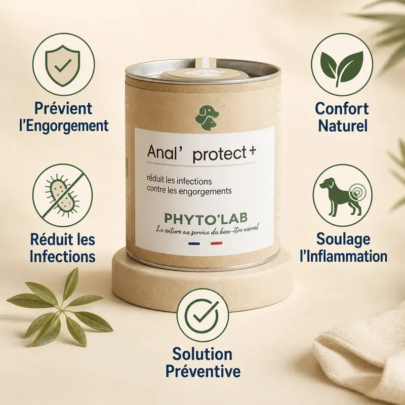 Anal' Protect + - Santé des Glandes Anales Chien - 90 gélules - Phyto'Lab