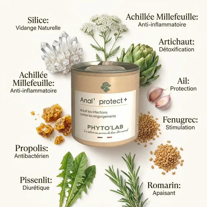 Anal' Protect + - Santé des Glandes Anales Chien - 90 gélules - Phyto'Lab