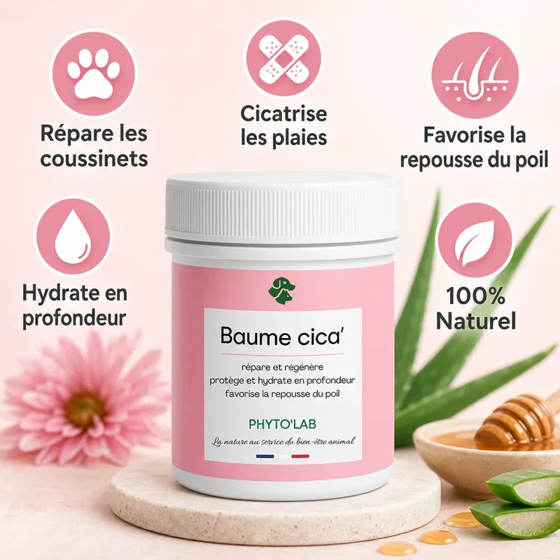 Baume Cica' - Coussinets et Plaies Chien & Chat - 80g - Phyto'Lab