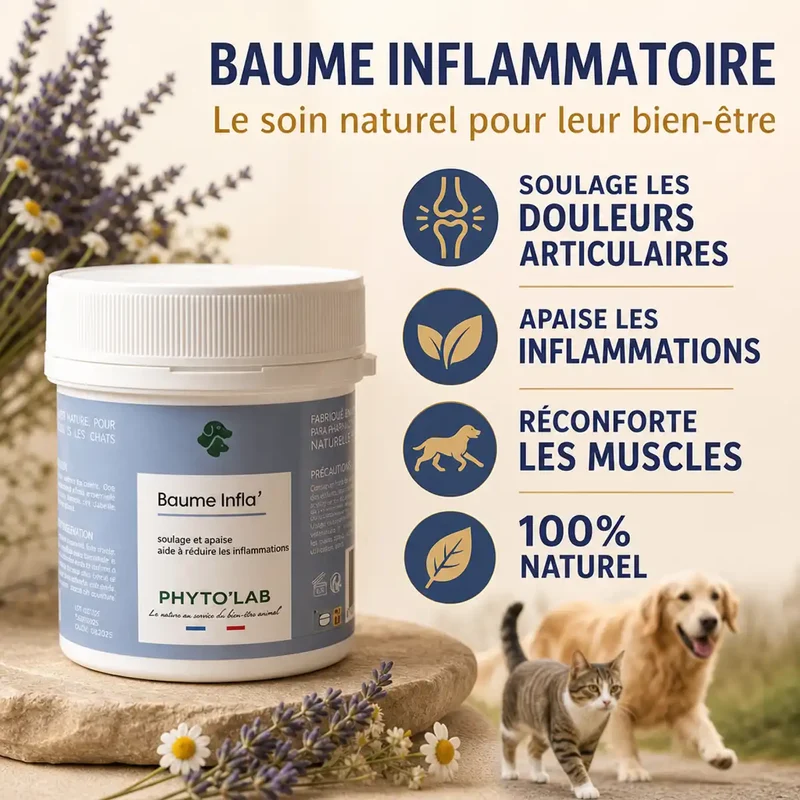 Baume inflammatoire - Muscles et Articulations Chien et Chat - 80g - Phyto'Lab