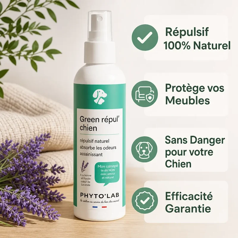 Green Repul' Chiens - Répulsif Naturel à la lavande - 250ml - Phyto'Lab