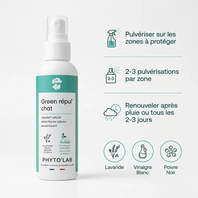 Green Repul' - Répulsif Naturel Chats - 250ml - Phyto'Lab