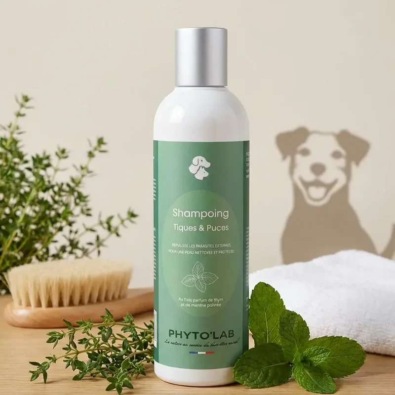 Shampoing Chien et Chat - Tiques & Puces - 250ml - Phyto'Lab