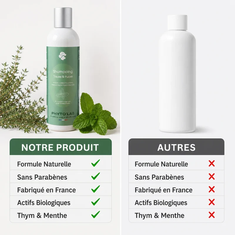 Shampoing Chien et Chat - Tiques & Puces - 250ml - Phyto'Lab