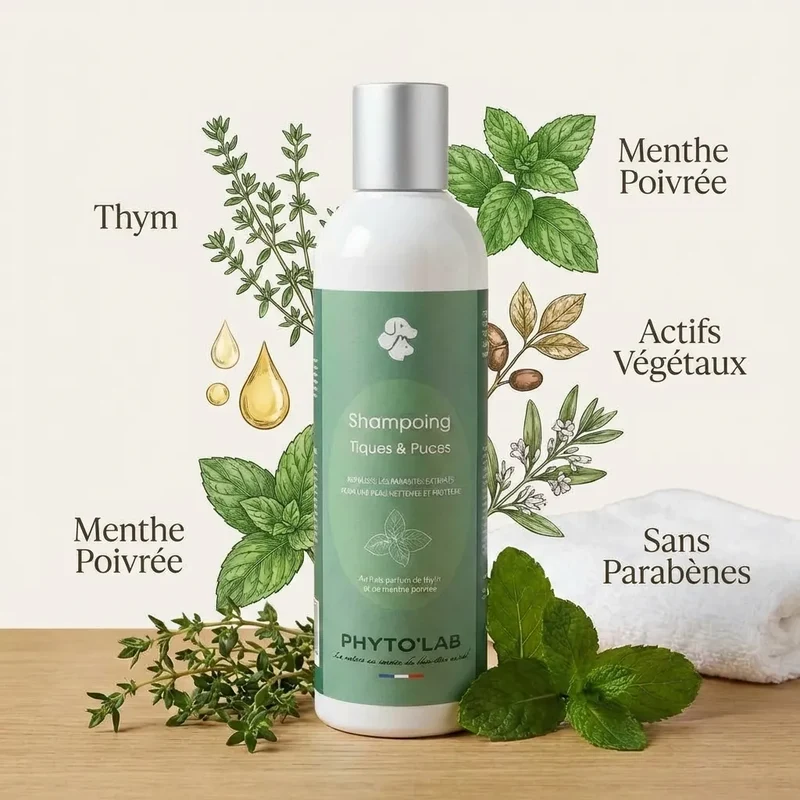 Shampoing Chien et Chat - Tiques & Puces - 250ml - Phyto'Lab